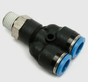 QSY-1/4-6 Y-тройник с цанговым зажимом и резьбой