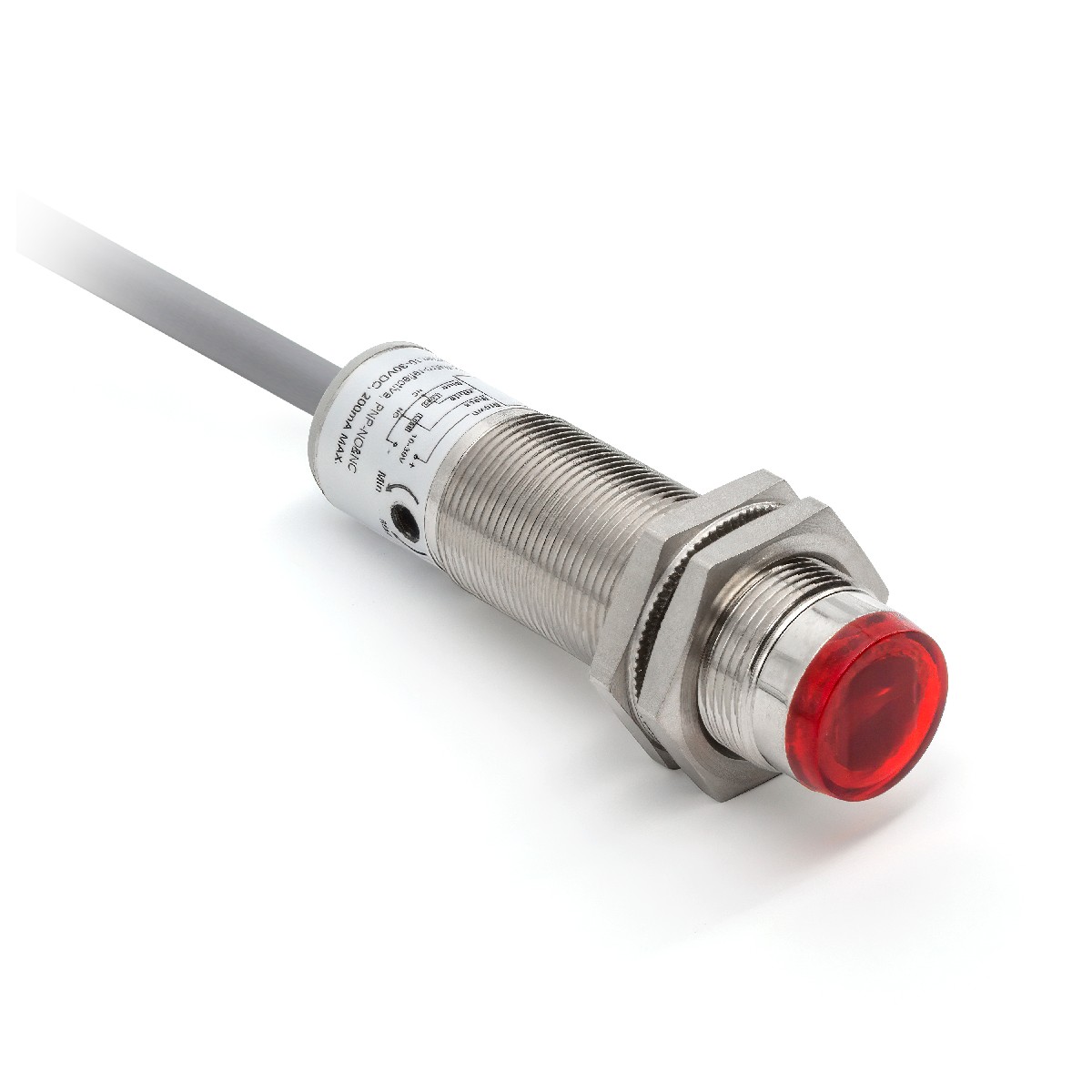датчик оптический, М18, NPN, NO+NC, DC 10-30V