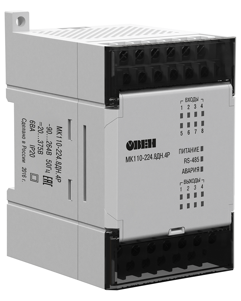 модуль ввода-вывода 230VAC/24VDC, 8xDI (NPN/PNP 24VDC), 4xDO (Р)